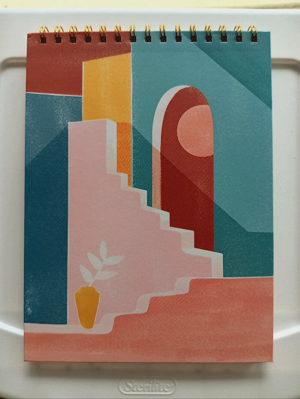 Clementine Paper Spiral Bound Top Flip Hardcover Notebook Blue Pink Lined Pages
